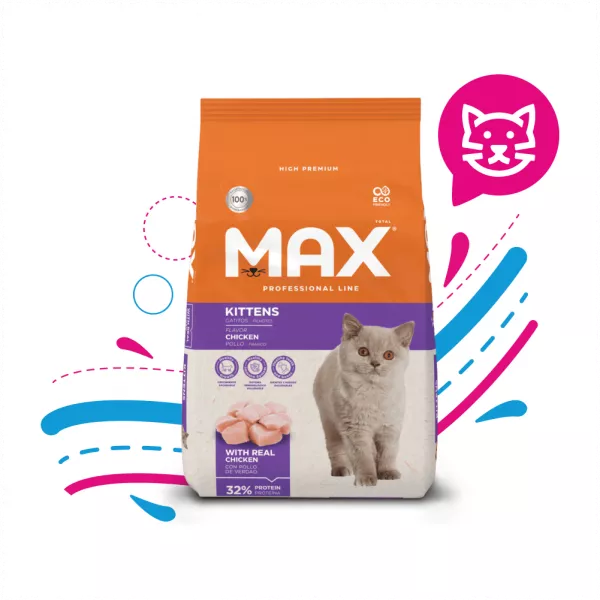 COMIDA PARA GATO MAX CAT PROFESSIONAL LINE FILHOTE FRANGO 1 KG