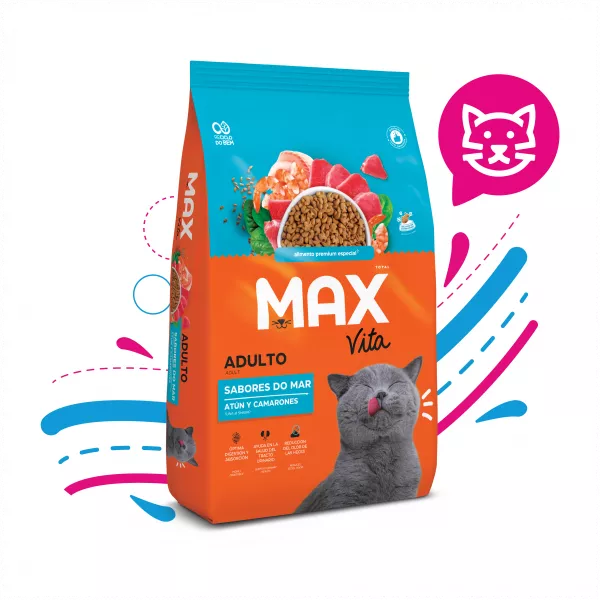 COMIDA PARA GATO MAX VITA ADULTO SABORES DE MAR 3KG