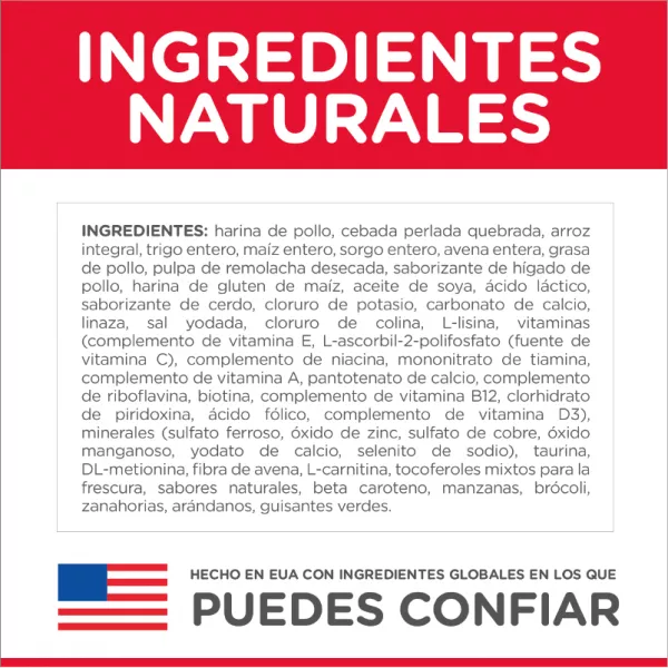 COMIDA PARA PERRO HILLS 7+ RAZAS PEQUEÑAS 15 LBS