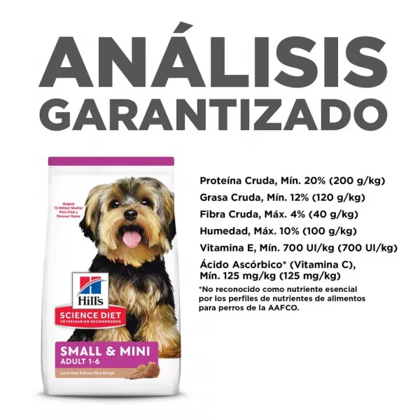 COMIDA PARA PERRO HILLS ADULTO CORDERO RAZAS MINIATURA 15,5LB
