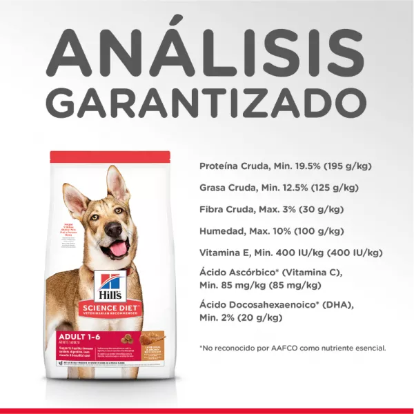 COMIDA PARA PERRO HILLS ADULTO RAZAS MEDIANAS CORDERO Y ARROZ  33LBS