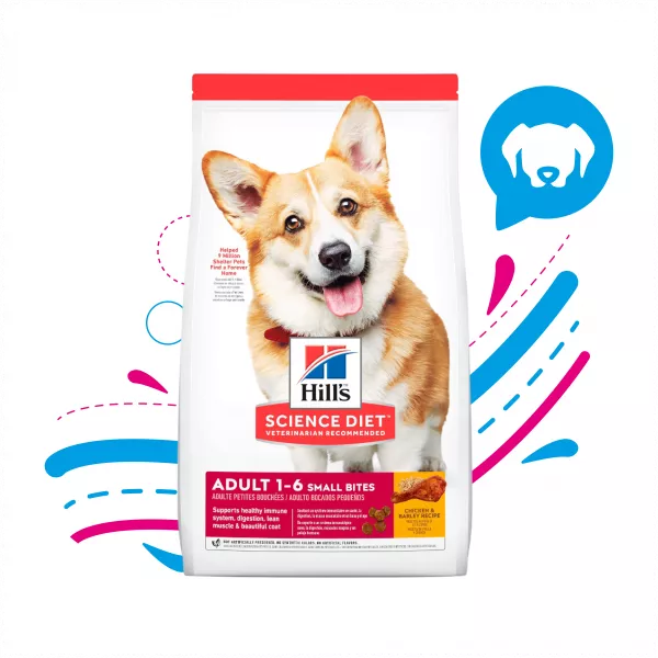 COMIDA PARA PERRO HILLS ADULTOS SMALL BITES POLLO 15LB