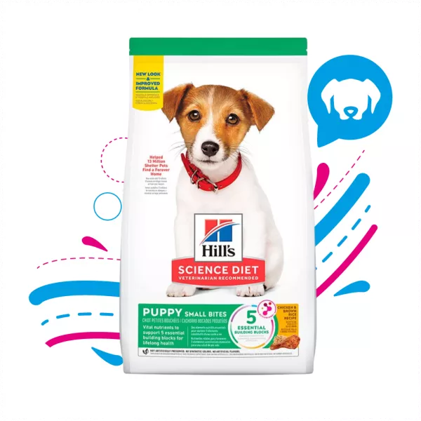 COMIDA PARA PERRO HILLS CACHORRO POLLO RAZA PEQUEÑA SMALL BITES 12.5 LB