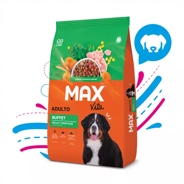 MAX VITA ADULTO GOURMET FRANGO Y VEGETALES - 8KG