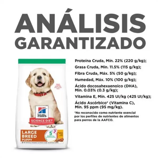 COMIDA PARA PERROS HILLS CACHORROS RAZAS GRANDES 15.5 LBS