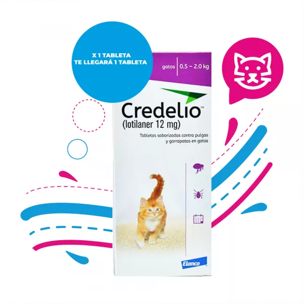 CREDELIO GATOS 12 MG (MORADO) (0.5-2.0 KG) x1 PASTILLA
