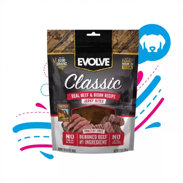 EVOLVE DOG SNACK CLASSIC JERKY BEEF 340 GR