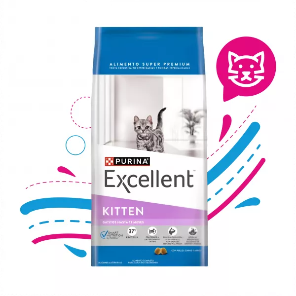 EXCELLENT GATO KITTEN POLLO ARROZ X 1 KG