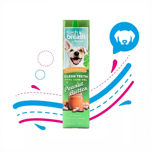 GEL DE DIENTES PARA PERROS FRESH BREATH SABOR CREMA DE MANI 59ML