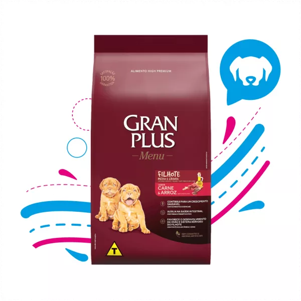 GRAN PLUS CACHORRO CARNE Y ARROZ X 3 KG