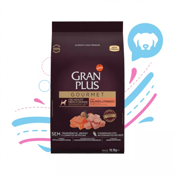 GRAN PLUS GOURMET AD RAZA PEQ.SALMON Y POLLO X 1KG