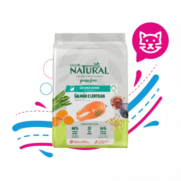 GUABI CAT NATURAL AD CASTRADO SALMON GRAIN FRX1.5K