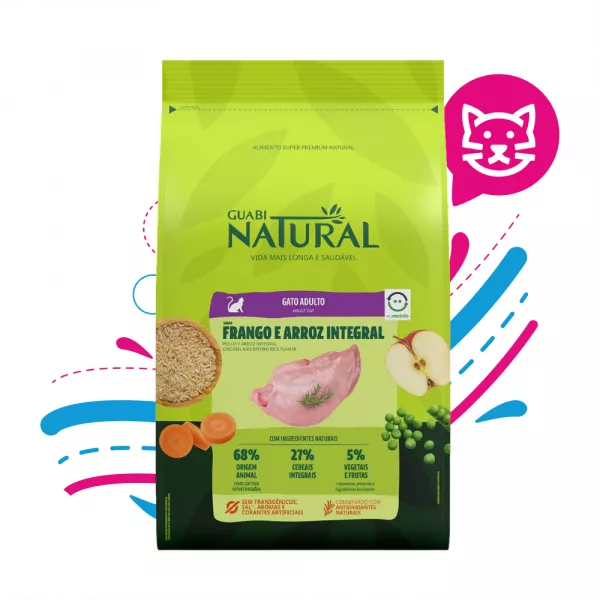 GUABI CAT NATURAL ADULTO POLLO Y ARROZ X 1.5 KG