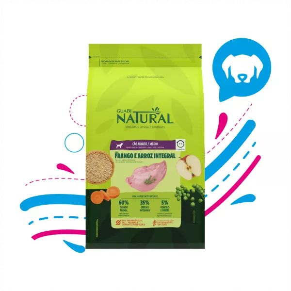 GUABI NATURAL ADULTO RAZA MED POLLO Y ARROZ X12KG