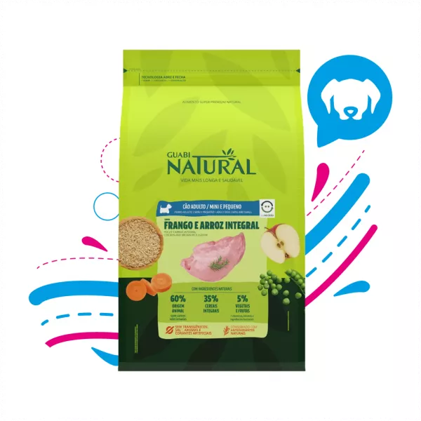 GUABI NATURAL ADULTO RAZA PEQ POLLO Y ARROZ X2.5KG