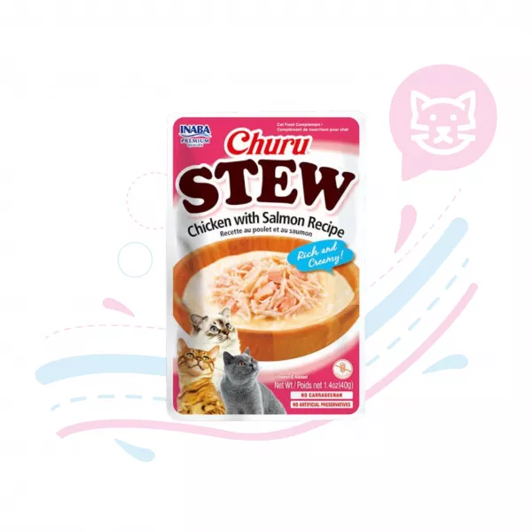 INABA CAT STEW CHICKEN WITH SALMON X40 GR (USA843)
