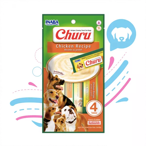 INABA DOG SNACK CHURU 4 PIEZAS - CHIKEN (USD611)