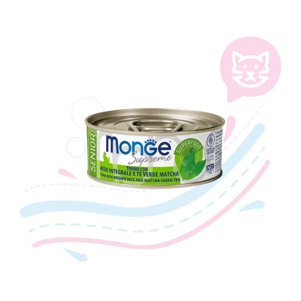 MONGE CAT NATURAL TUNA/RICE/MATCHA X 80 GR