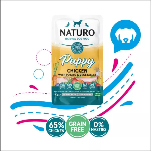 NATURO BANDEJA PUPPY CHICKEN-POTATO&VEGX400G 4807