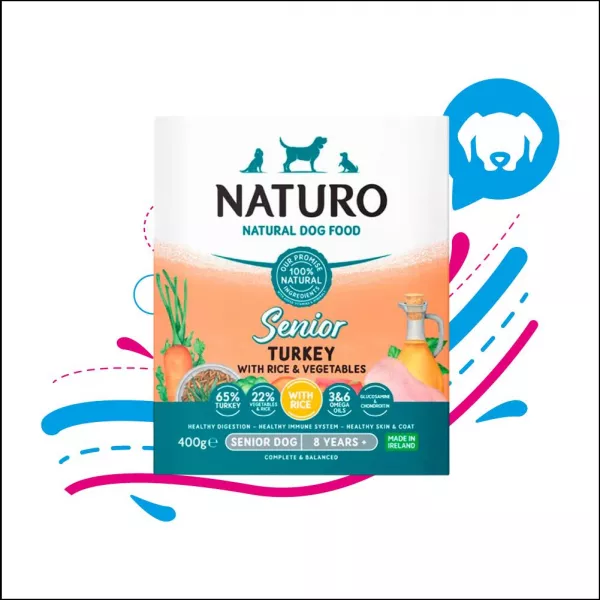 NATURO BANDEJA SENIOR TURKEY&RICE-VEGX400GR (4607)