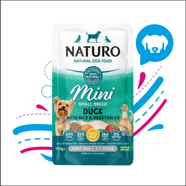 NATURO POUCHE ADULTO MINI-PATO&ARROZ X150G (0208)