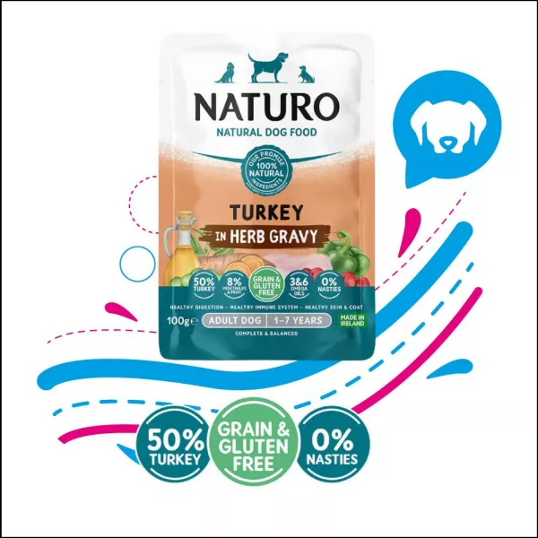 NATURO POUCHE ADULTO TURKEY GRAVY X100G (0312)