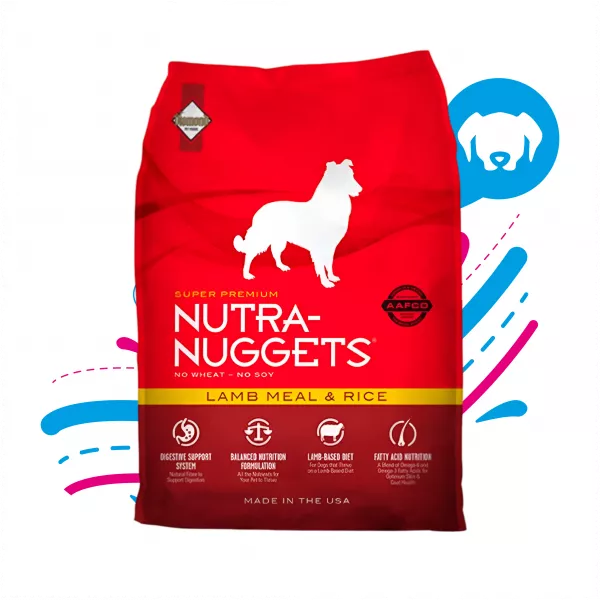 NUTRA NUGGETS CORDERO Y ARROZ - 15KG