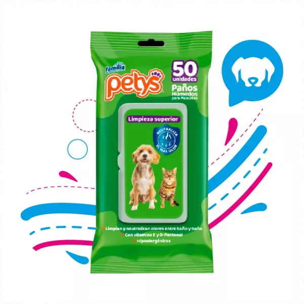 PETYS PAÑOS HÚMEDOS LIMPIEZA SUPERIOR X50 UND