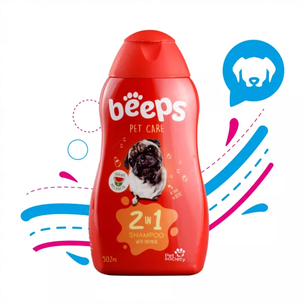 SHAMPOO PARA PERRO BEEPS 2 EN 1 / 502ML