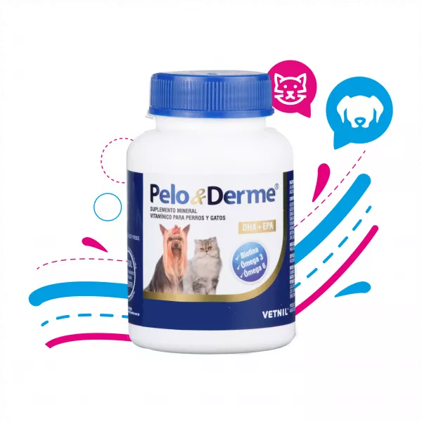 SUPLEMENTO PARA PERROS Y GATO PELO Y DERME 750 x 60 CAPSULAS