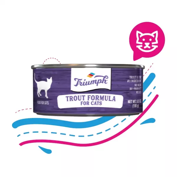 TRIUMPH TROUT FORMULA CAT FOOD LATA  5.5 OZ
