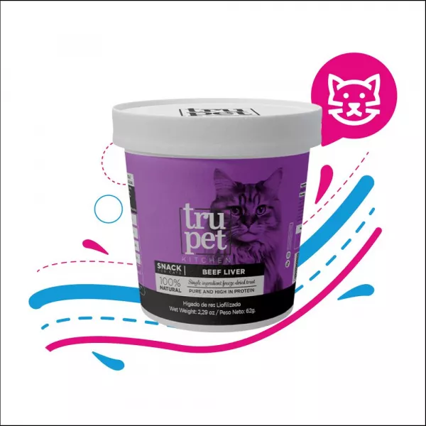 TRUPET SNACK GATO HIGADO RES LIOFILIZADO X 60 GRS