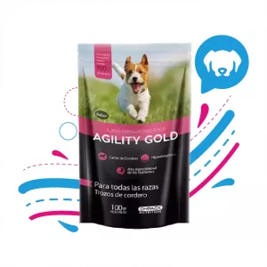 AGILITY GOLD TROZOS DE CORDERO X 100 GR