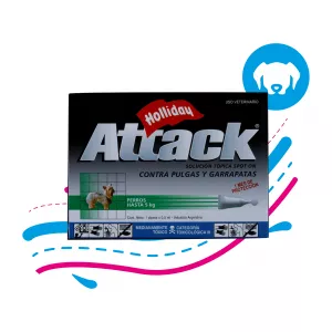 ANTIPARASITARIO EXTERNO PARA PERRO ATTACK 0,5ML (0 A 5 KG)