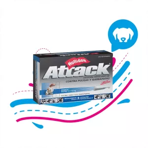 ANTIPARASITARIO EXTERNO PARA PERRO ATTACK 1,5ML (5 A 15 KG)