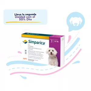 ANTIPARASITARIO EXTERNO PARA PERRO SIMPARICA CAJA X1 PASTILLA 10 MG