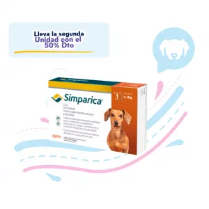 ANTIPARASITARIO EXTERNO PARA PERRO SIMPARICA CAJA X1 PASTILLA 20 MG