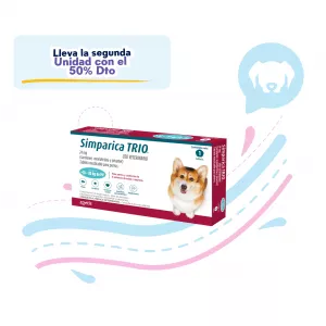 ANTIPARASITARIO EXTERNO PARA PERRO SIMPARICA TRIO 24MG