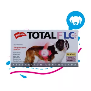 ANTIPARASITARIO INTERNO TOTAL FLC PERRO GRANDE (20,1 A 60 KG) 3 TABLETAS