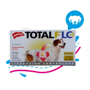 ANTIPARASITARIO INTERNO TOTAL FLC PERRO MEDIANO (10,1 -20 KG) 2 TABLETAS