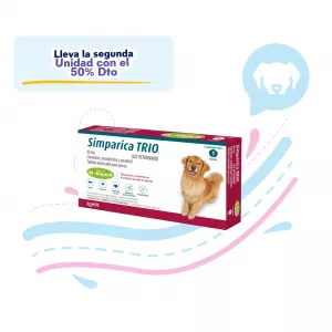ANTIPARASITARIO INTERNO Y EXTERNO PARA PERRO SIMPARICA TRIO 48 MG
