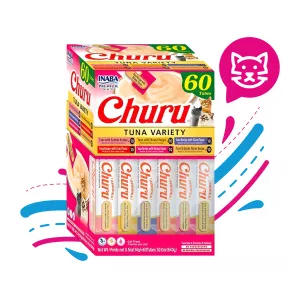 CHURU SNACK CREMOSO PARA GATO CAJA SURTIDA 60 UNIDADES USA681