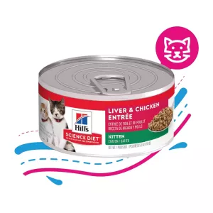COMIDA HÚMEDA GATO HILLS KITTEN LIVER & CHICKEN 5.5 ONZ