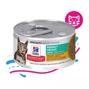 COMIDA HUMEDA PARA GATO HILLS ADULTO PESO PERFECTO X 2.9 OZ.
