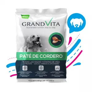 COMIDA HÚMEDA PARA PERRO GRAND VITA PATÉ CORDERO 100 GR