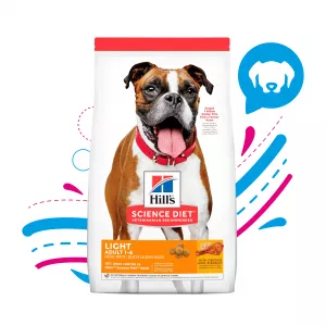 COMIDA PARA PERRO HILLS ADULTO LIGHT RAZAS MEDIANAS  15 LB