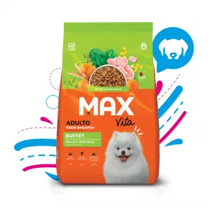 COMIDA PARA PERRO MAX VITA ADULTO BUFFET RAZAS PEQUEÑAS POLLO Y VEGETALES 10KG