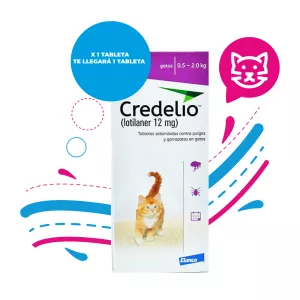 CREDELIO GATOS 12 MG (MORADO) (0.5-2.0 KG)  x1 PASTILLA