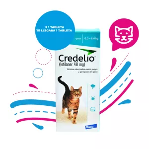 CREDELIO GATOS 48 MG (CELESTE)  (2.0-8 KG) x1 PASTILLA