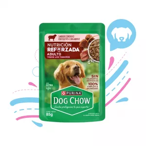 DOG CHOW POUCHE ADULTO CORDERO X 85 GR